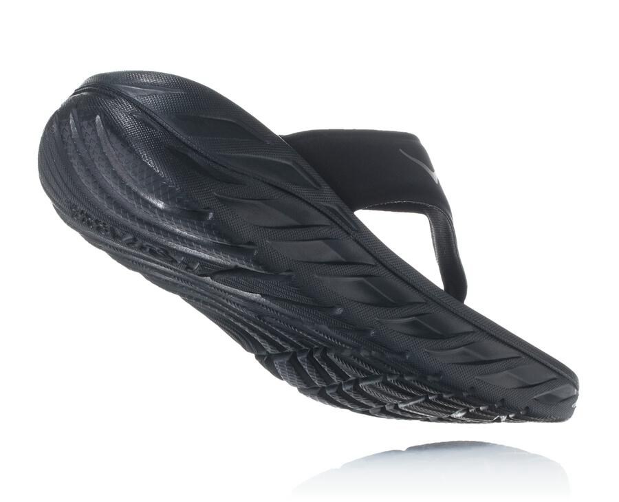 Hoka One One Sandals Womens Black - ORA Recovery Flip - 24513ETSB